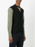 poplin sleeve cardigan