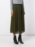 pleated midi skirt