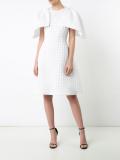 ruffled sleeves textured dress