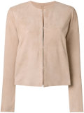 collarless jacket