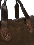 leather-trimmed bag