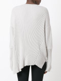 rib knit V-neck sweater