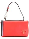 stripe detail flap clutch