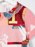 printed organza collar dress