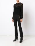 lace-up longsleeved sweater