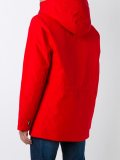 hooded button front jacket