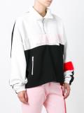 zipped neck loose-fit jumper