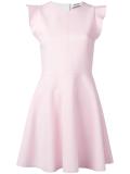 ruffled sleeves flared dress