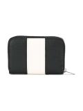 striped zip up wallet