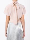 high neck shortsleeved blouse 