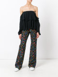 flower power flared trousers
