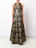 metallic pattern gown