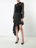 'Floral Make Love' asymmetric skirt