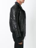 zipped leather jacket 
