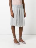 pleated midi skirt