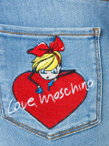 embroidered heart skinny jeans