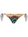 side-tie print bikini bottom