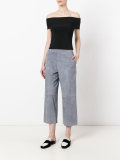 panelled cropped trousers