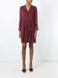 'dots' print pleated dress