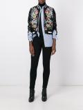 embroidered floral bomber jacket