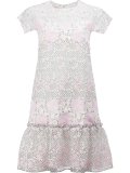 peplum hem lace dress