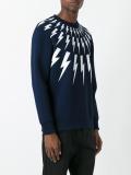 lightning bolt print sweatshirt