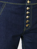 front-button jeans