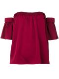off-shoulders ruffled sleeves blouse
