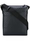 logo embossed messenger bag
