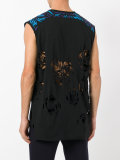 destroyed back sleeveless T-shirt
