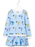hair dryer print dress