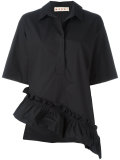 ruffle hem polo shirt