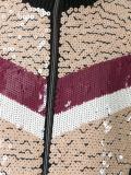 sequined zip up cardigan