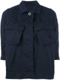crinkled effect military jacket