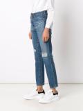 distressed straight leg trousers