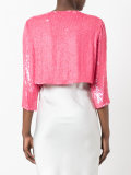 cropped sequin cardigan