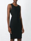 rear cut out detail fitted dress