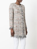 frayed edge tweed jacket
