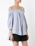 striped off-shoulder blouse