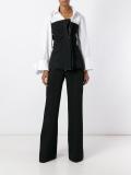 frayed edge strapless top