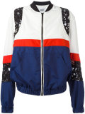 lace panel bomber jacket 