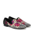 crystal embroidered loafers