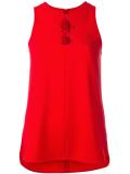 sleeveless lace up sleeveless