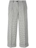 plaid cropped trousers
