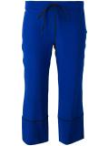 piped trim cropped trousers