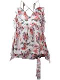 floral print V-neck top