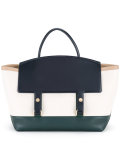 tri-coloured tote bag