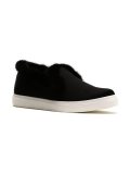 fur trim slip-on sneakers