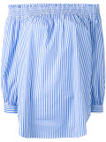 off-shoulders striped blouse