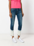 bleached hem jeans